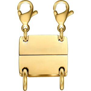 Transform Your Style with Magnetic Layering Necklace Clasp - 18k Gold Finish